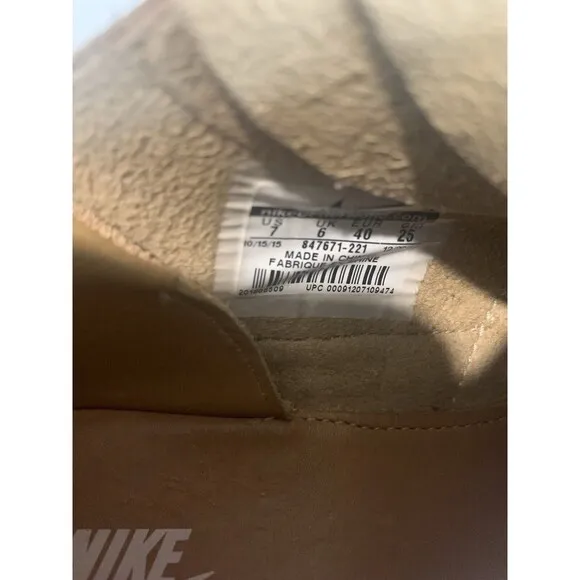 Nike Lab Air Max 1 Royal Linen Sneakers Brown Suede Nike 847671-221 Mens Sz 7