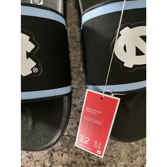 Nike North Carolina Tarheels Slides Offcourt Sandals DD0552-002 Black Men's 12