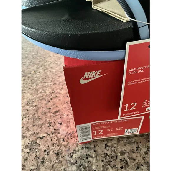 Nike North Carolina Tarheels Slides Offcourt Sandals DD0552-002 Black Men's 12