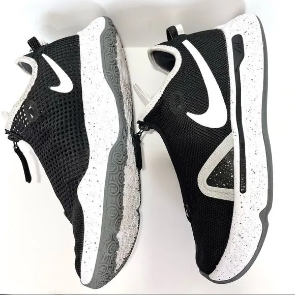 Nike PG 4 Paul George Team Black Platinum Basketball Sneakers Mens 7.5
