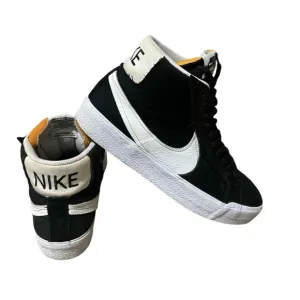Nike SB Blazer Mid Suede &amp; Leather Black/White High-Top Mens Sneakers Size 11