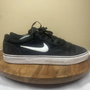 Nike SB Chron 2 Mens Black And White Size 13 Low Top Canvas Shoes