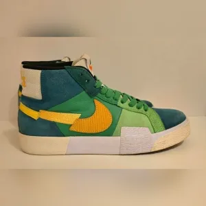 Nike SB Zoom Blazer Mid Premium Mosaic Sneakers. Green Size 6.5 Youth‎