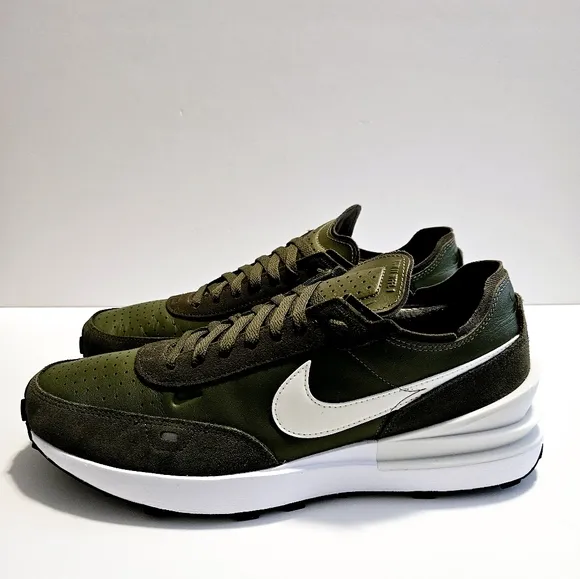 Nike Waffle One Leather Shoes Black/White Men's Size 11 Sneaker DX9428-201