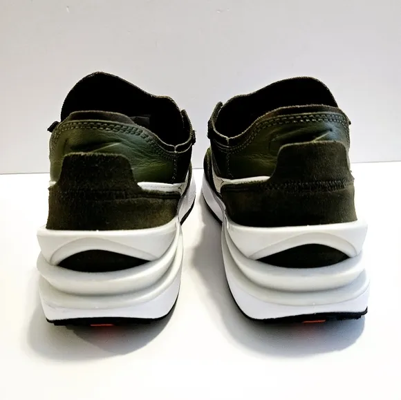 Nike Waffle One Leather Shoes Black/White Men's Size 11 Sneaker DX9428-201