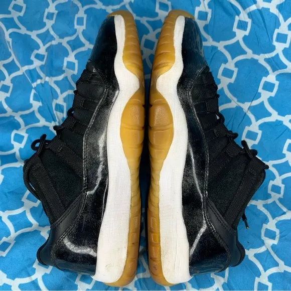 Nike Youth size 6.5y Air Jordan 11 low Barons Retro OG gum GS kids sneakers rare