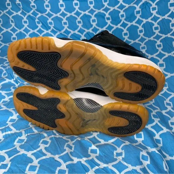 Nike Youth size 6.5y Air Jordan 11 low Barons Retro OG gum GS kids sneakers rare