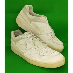 Nike Priority Men's Pre-owned White Leather Fashion Sneakers - sz. 10