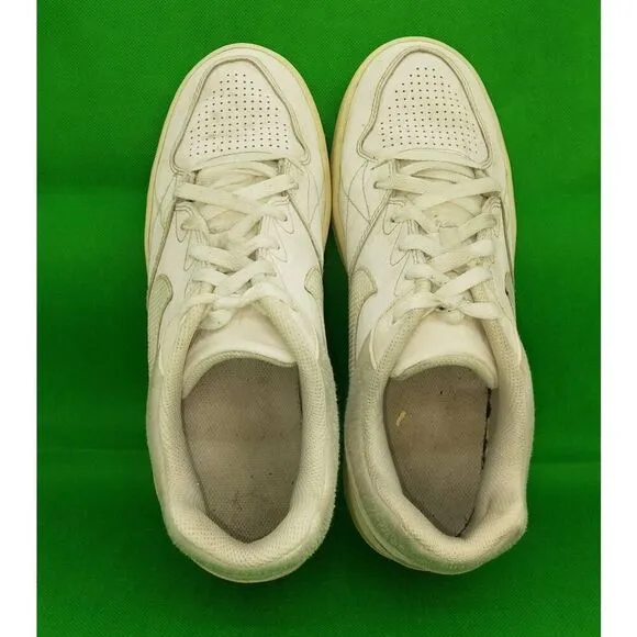 Nike Priority Men's Pre-owned White Leather Fashion Sneakers - sz. 10