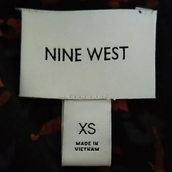 Nine West Long Sleeve Animal Print Wrap Dress XS