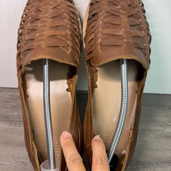 NISOLO huarache sandals premium brown leather mens size 12.5 $150 NWOT