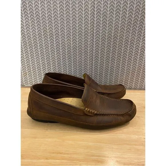Nisolo Moreno Mens brown Leather slip On Loafers
