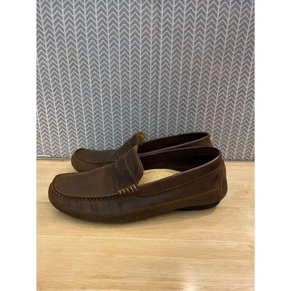 Nisolo Moreno Mens brown Leather slip On Loafers