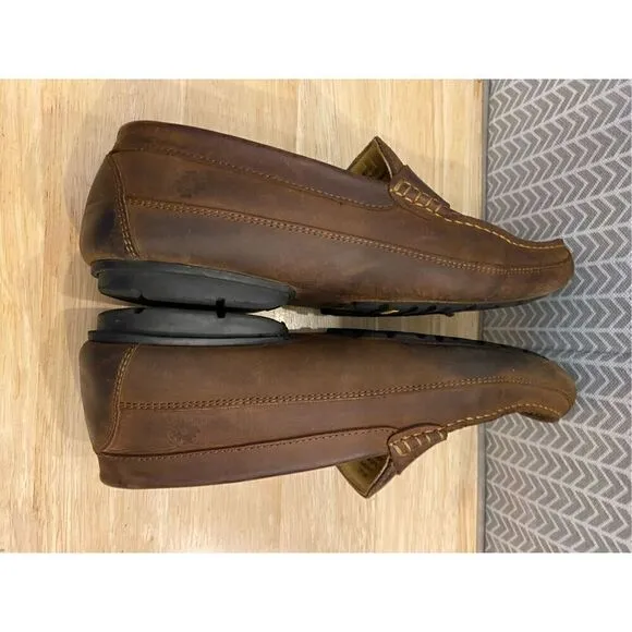 Nisolo Moreno Mens brown Leather slip On Loafers