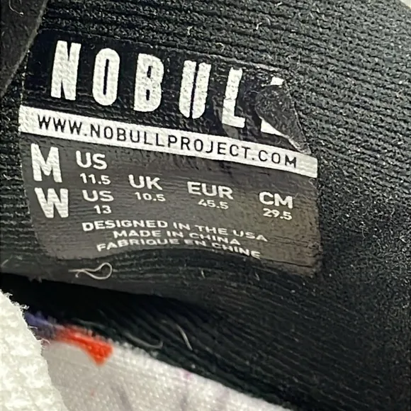 Nobull Outwork Black Daisy Sneakers Gym Training Womens 13 Mens 11.5