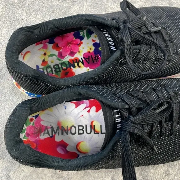 Nobull Outwork Black Daisy Sneakers Gym Training Womens 13 Mens 11.5