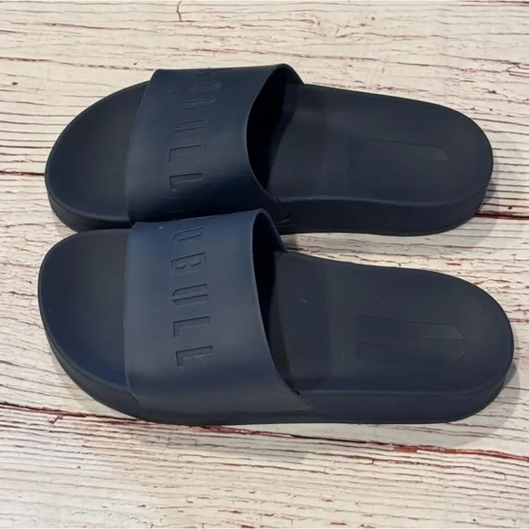 NOBULL Project Navy Blue Rubber Slides Sz 7M 8.5W