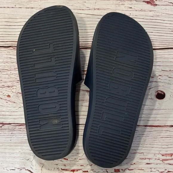 NOBULL Project Navy Blue Rubber Slides Sz 7M 8.5W