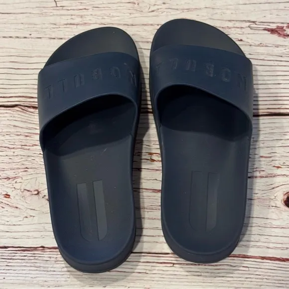 NOBULL Project Navy Blue Rubber Slides Sz 7M 8.5W