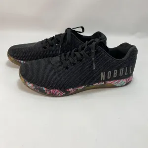 NOBULL Womens10 Black Sneakers Outwork Trainer Workout Shoes Midnight Palms