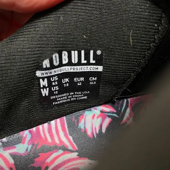 NOBULL Womens10 Black Sneakers Outwork Trainer Workout Shoes Midnight Palms