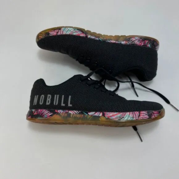 NOBULL Womens10 Black Sneakers Outwork Trainer Workout Shoes Midnight Palms