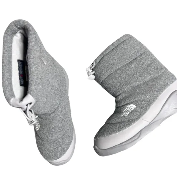 North Face Womens Heat Seeker 200 Fleece Low Rise Winter Weatherproof Gray Boots