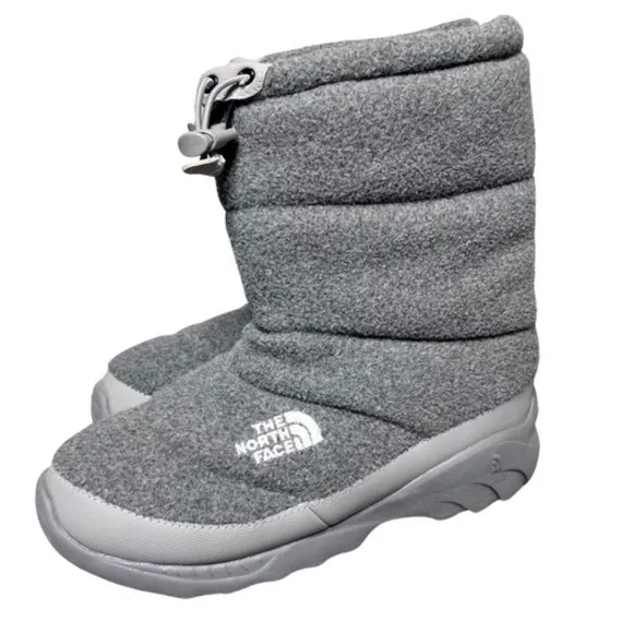 North Face Womens Heat Seeker 200 Fleece Low Rise Winter Weatherproof Gray Boots