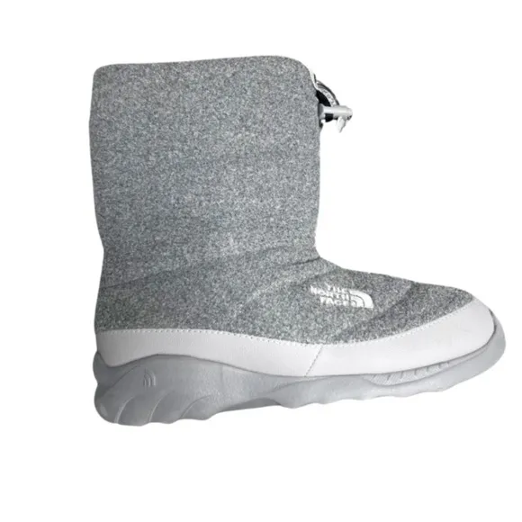North Face Womens Heat Seeker 200 Fleece Low Rise Winter Weatherproof Gray Boots
