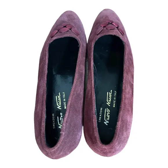 Nuovo Nicar Creazioni Suede Shoes NEW Size 8B flats loafers