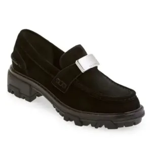 NWOB Rag &amp; Bone Shiloh 2.0 Loafers Lug Sole Black Suede Womens $425 Sz 9/39.5