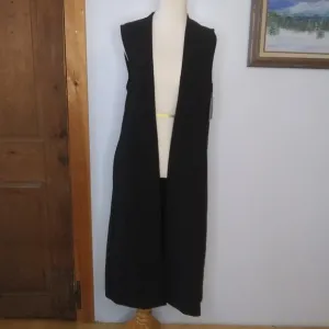 NWOT Boston Proper Beyond Travel Collection long open front vest 2 pockets