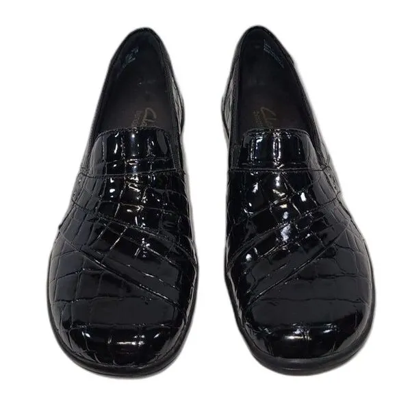 NWOT Clarks Bendables Black Slip On Shoes Size 6M