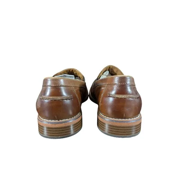 NWOT! G.H.BASS CO.! &quot;BAXTER&quot; NUTMEG BROWN FADE GENUINE LEATHER LOAFERS! SZ 10M