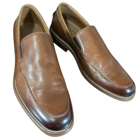 NWOT! G.H.BASS CO.! &quot;BAXTER&quot; NUTMEG BROWN FADE GENUINE LEATHER LOAFERS! SZ 10M