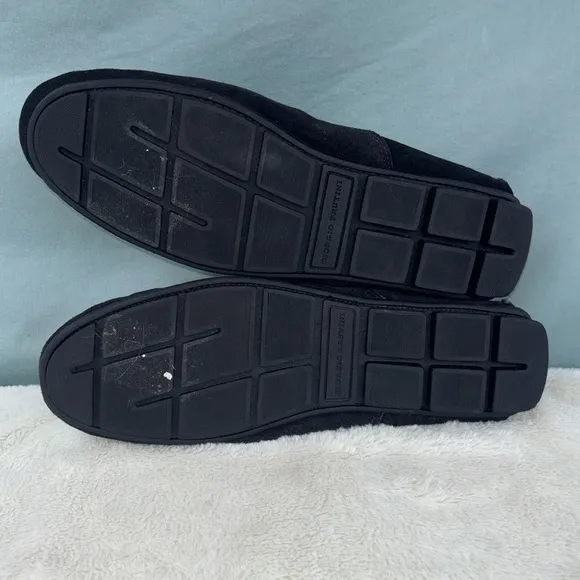 NWOT Giorgio Brutini Private Collection Black Suede Loafers Slip on Size 9.5