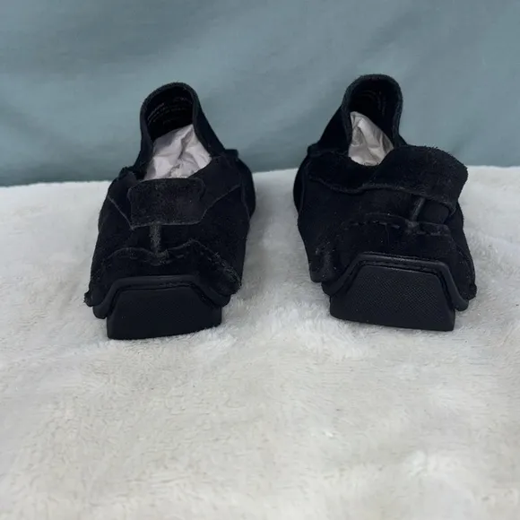 NWOT Giorgio Brutini Private Collection Black Suede Loafers Slip on Size 9.5