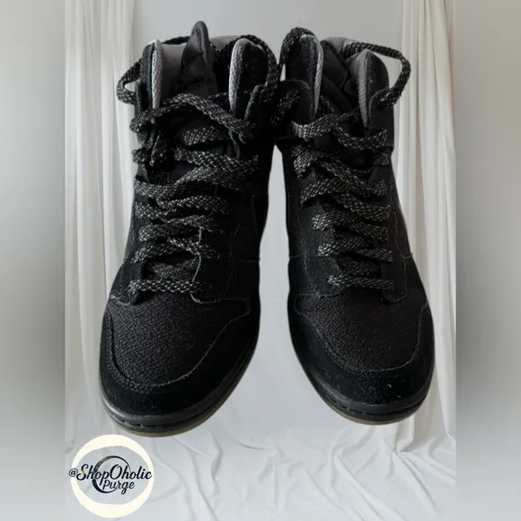 NWOT Nike Dunk Sky Hi Black Wedge Sneakers – Women’s Size 7.5