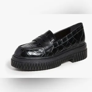 NWOT Schutz Viola Croc Embossed Loafers size 6.5 $118