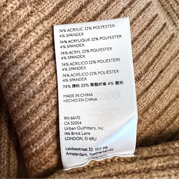 NWT Anthropologie Flat White Puff-Sleeved Sweater Tunic Dress