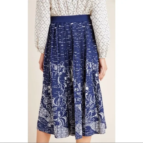 NWT Anthropologie Haven Pleated Knit Midi Skirt Sz M