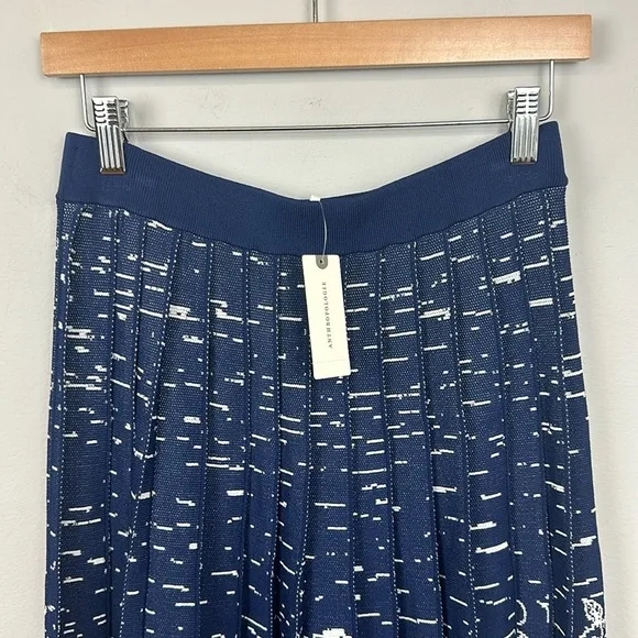 NWT Anthropologie Haven Pleated Knit Midi Skirt Sz M