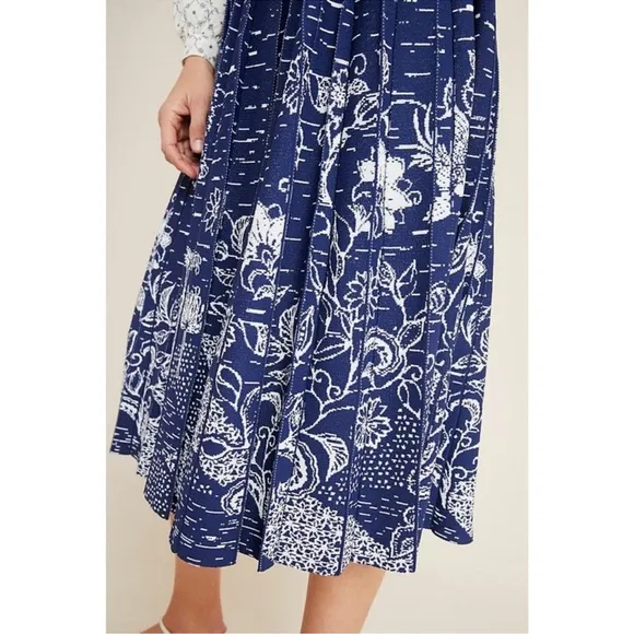 NWT Anthropologie Haven Pleated Knit Midi Skirt Sz M