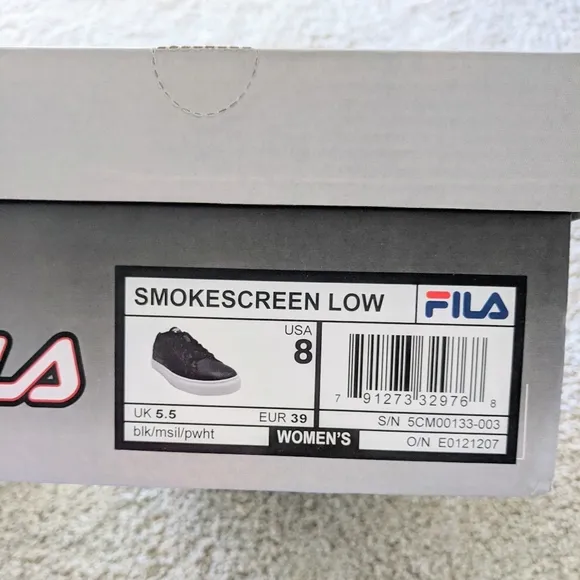 NWT Black Fila Athletic Fashion Sneakers size 8