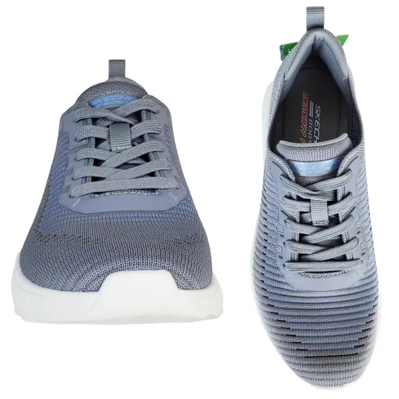 NWT Bobs Skechers squad chaos renegade parade lace up wedge sneakers gray multi