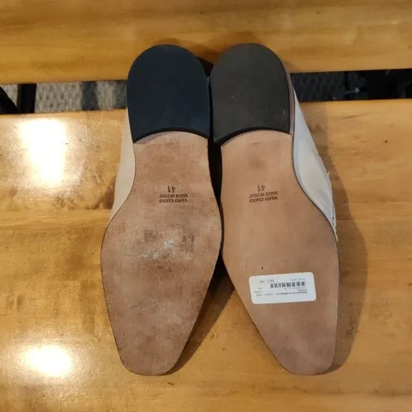 NWT Brummel Spatarella cream loafers made in Italy size 41