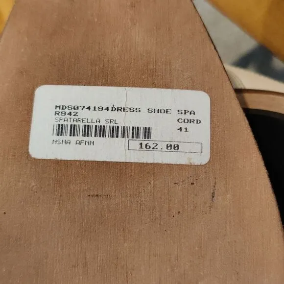 NWT Brummel Spatarella cream loafers made in Italy size 41
