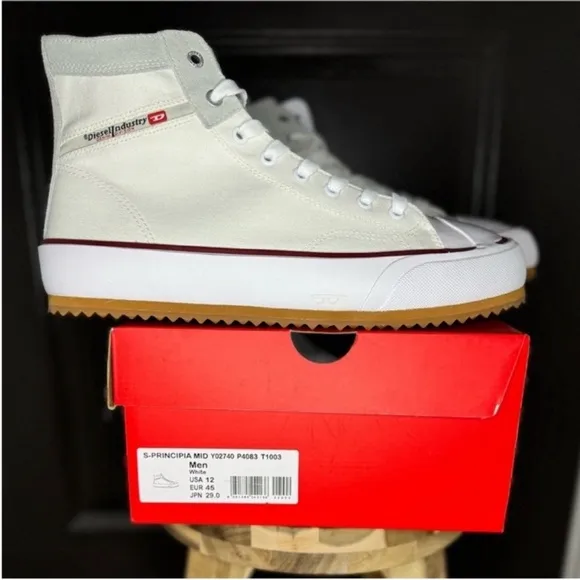 🔥NWT Diesel S-Principia Mid Sneaker, Size 12 | Iconic Style, Ultimate Comfort!