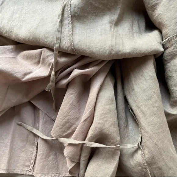 NWT Eileen Fisher Women’s A-Line Handkerchief Linen Skirt Driftwood Brown S