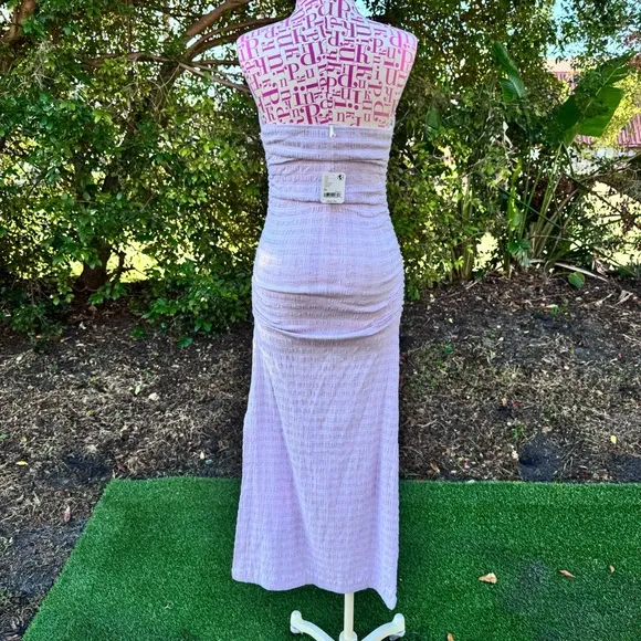 NWT Free People Brandie Midi Strapless Tube Bodycon Dress‎ Iris Purple Size XS